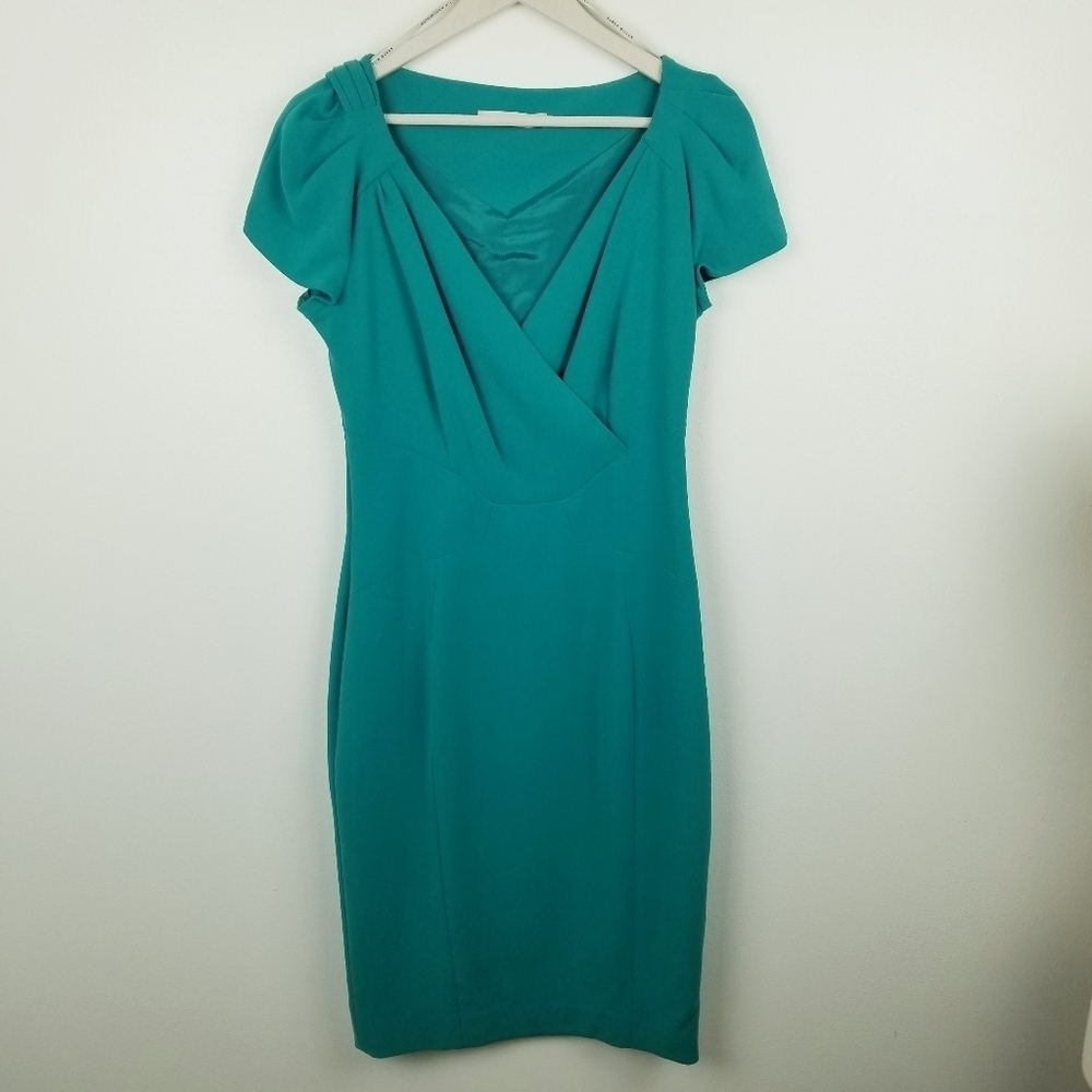 Karen Millen Teal Sheath Dress